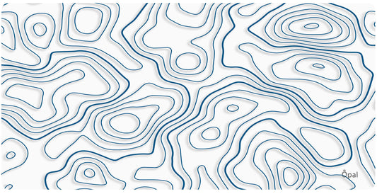 Blue Lines Topographic DESK PAD