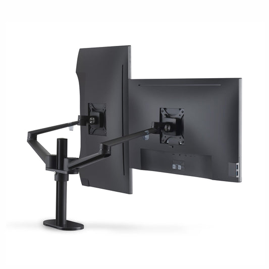 Dual arm monitor stand